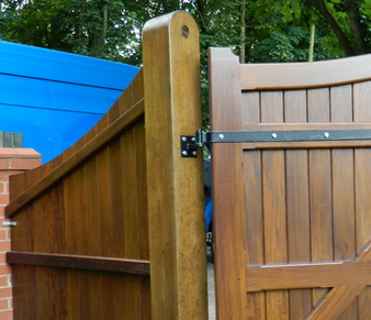 Oak gates and posts